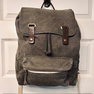 Everlane Original Modern Snap Backpack — Denim + Leather — Rare Early Version